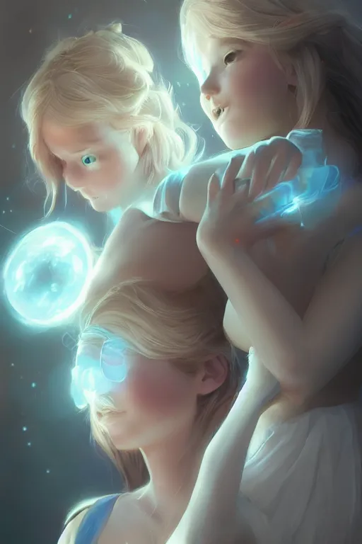 Prompt: a portrait of rosalina and luma, made by stanley artgerm lau, wlop, rossdraws, artstation, cgsociety, concept art, cgsociety, octane render, trending on artstation, artstationhd, artstationhq, unreal engine, 4 k, 8 k,