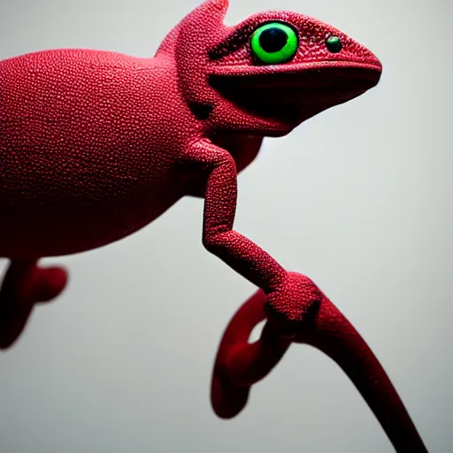 Prompt: chameleon by balloon modeling artist masayoshi matsumoto, studio lighting, 8 k