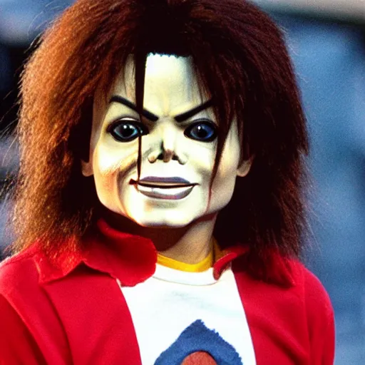 Image similar to Michael Jackson as Chucky