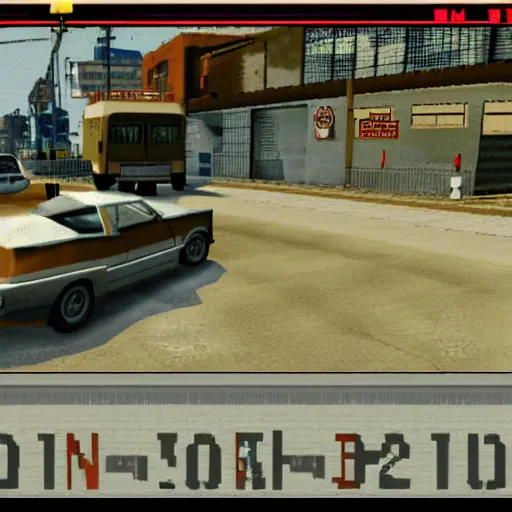 Prompt: screenshot of original gta dos game