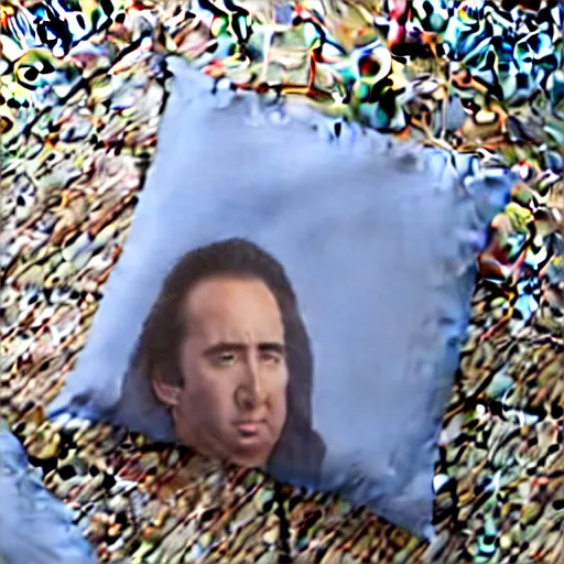 Image similar to nicolas cage pillow