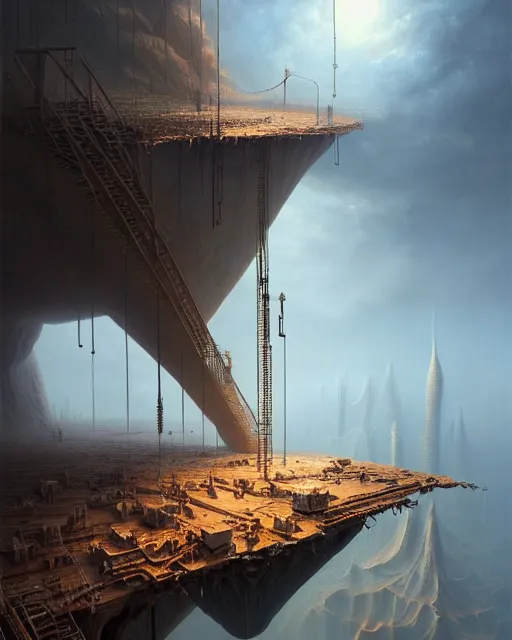 Image similar to a hyper - detailed 3 d render like a oil painting of the construction of a unreal motivation, surrealism!!!!! surreal concept art, lifelike, photorealistic, digital painting, aesthetic, smooth, sharp focus, artstation hd, by greg rutkowski, bruce pennington, valentina remenar and asher duran,