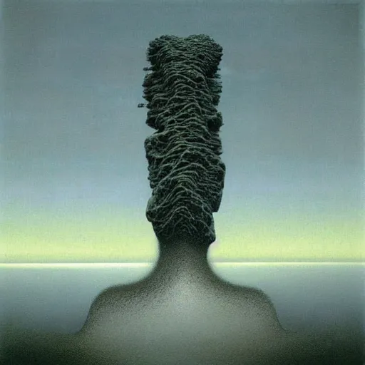 Prompt: kange west album cover made by Zdzisław Beksiński