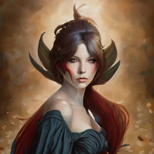 Image similar to a beautiful masterpiece painting representative of the art style of artgerm and wlop and gerald brom