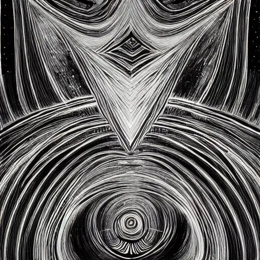 Image similar to abstract black and white concept art graphic painting illustrating stochastic equations, overcomplicated, math inspired, hyper detailed, psychodelic, creepy