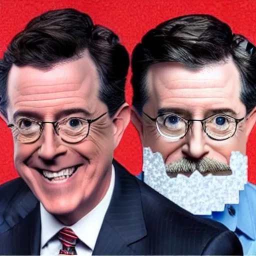 Image similar to stephen colbert with a frozen frosted beard