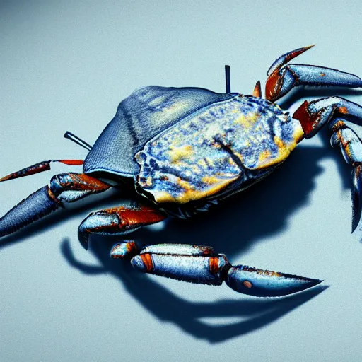 Image similar to a crab with the face of jordan peterson, photorealistic, unreal engine, beautiful lighting