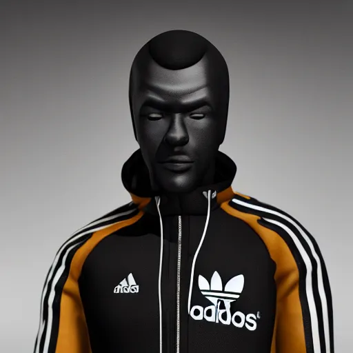 Image similar to among us ( videogame ) funny character with adidas tracksuit, 8 k, octane render, blender, artstation