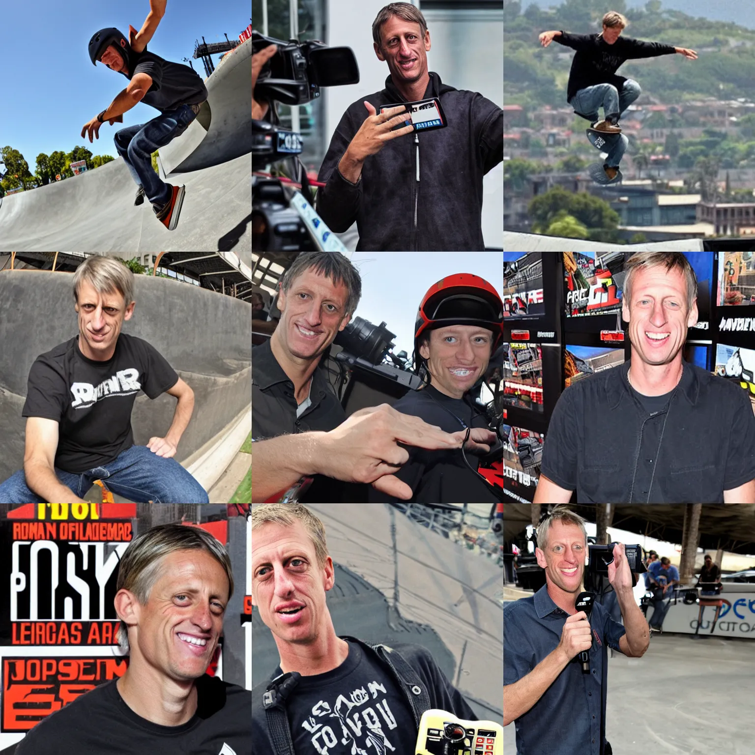 Prompt: tony hawk pro journalist