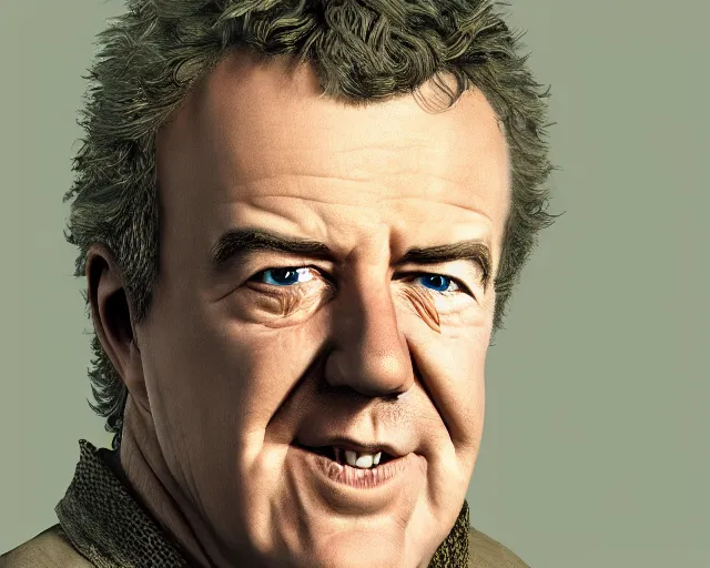 Image similar to jeremy clarkson in lord of the rings, character art, by various concept artists, redshift render, hyperrealistic face, photorealistic render