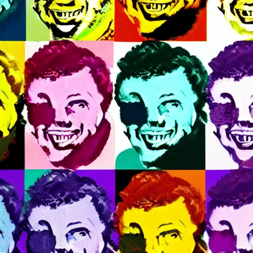 Image similar to rainbow smiling happy sherlock holmes pop art.