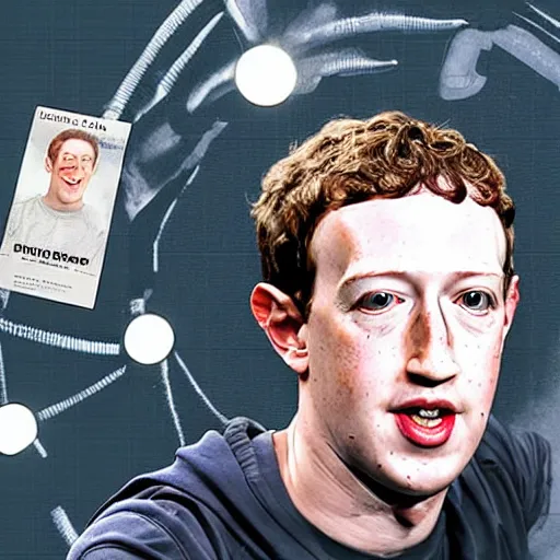 Prompt: cyborg mark zuckerberg