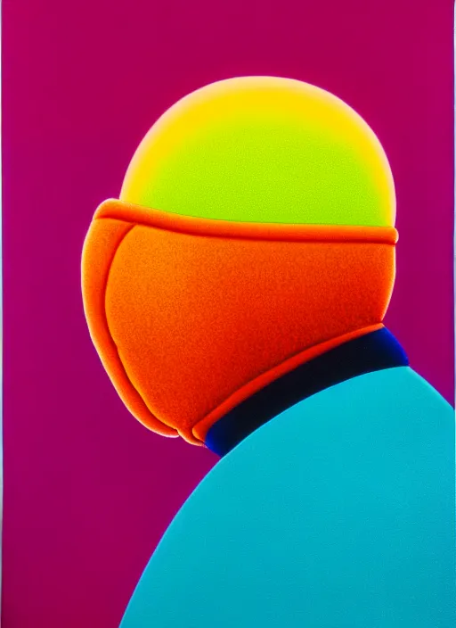 Image similar to person wearing a balaclava by shusei nagaoka, kaws, david rudnick, airbrush on canvas, pastell colours, cell shaded, 8 k