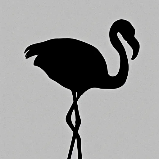 Prompt: minimalist one line drawing flamingo