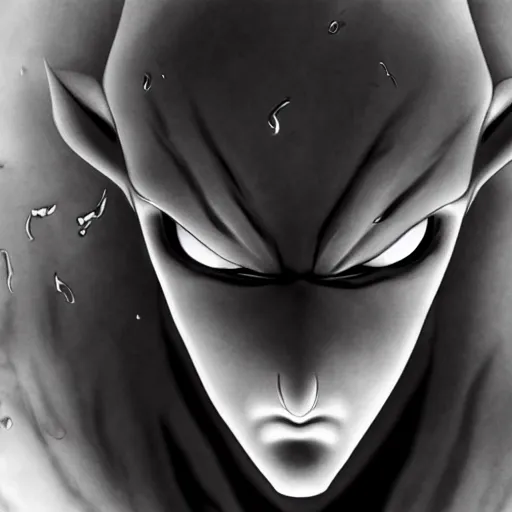 Prompt: femto from berserk in the style of kentaro miura, 4 k, 8 k, absolute detail of even the smallest details and particles, beautiful shadows, beautiful art, black and white drawing