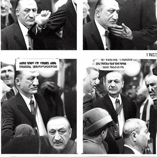 Image similar to Atatürk hard slapping Recep Tayyip Erdoğan in the face