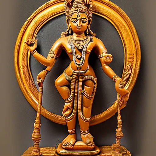 Image similar to highly detailed ancient Hindu statue nataraja shiva. 4K high quality museum collection photograph