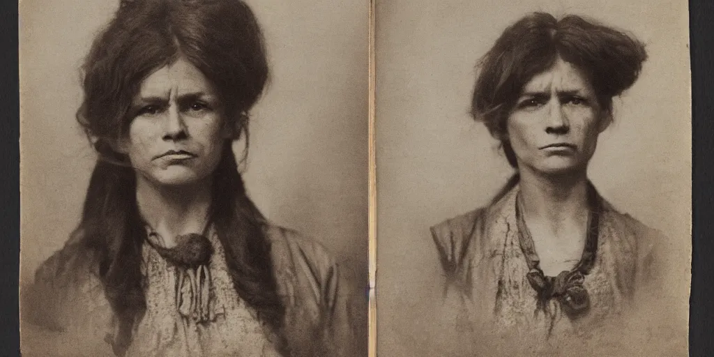 Image similar to portrait of an outlaw woman