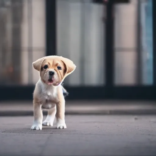 Image similar to a cute puppy wearing a hat, Canon EOS R3, f/1.4, ISO 200, 1/160s, 8K, RAW, unedited, symmetrical balance, in-frame