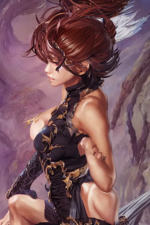 Image similar to gisele bündchen in a blade and soul spinoff artbook rendered by the artist Taran Fiddler, Joe Madureira,Nadezhda Tikhomirova, Jiyun Chae, Lê Long, trending on Artstation by Hyung tae Kim, artbook, Stanley Artgerm Lau, WLOP, Rossdraws , James Gurney