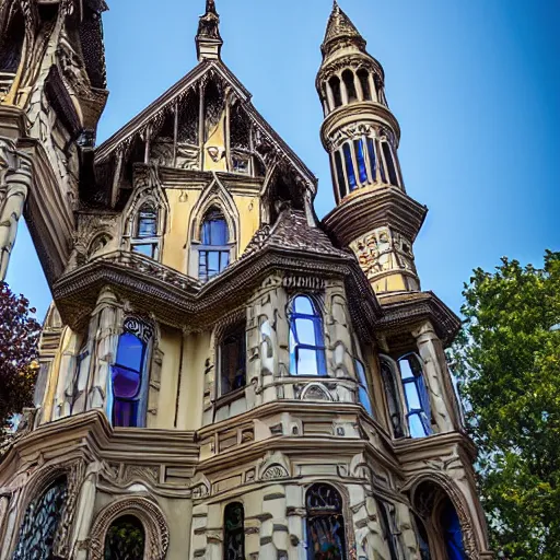 Image similar to !dream Ornate house inspired by roman and gothic architecture. TCanon EF 28mm f/2.8 IS USM Wide Angle Lens .