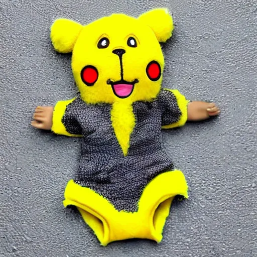 Prompt: anthropomorphic furry pikachu woman in a microkini