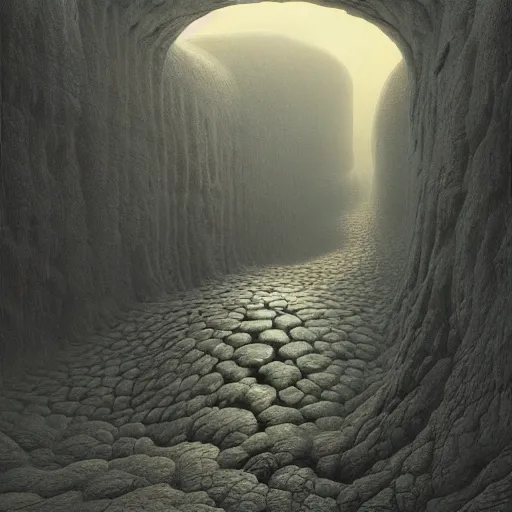 Image similar to art by Zdzisław Beksiński, hyper realistic, unreal engine, 8k