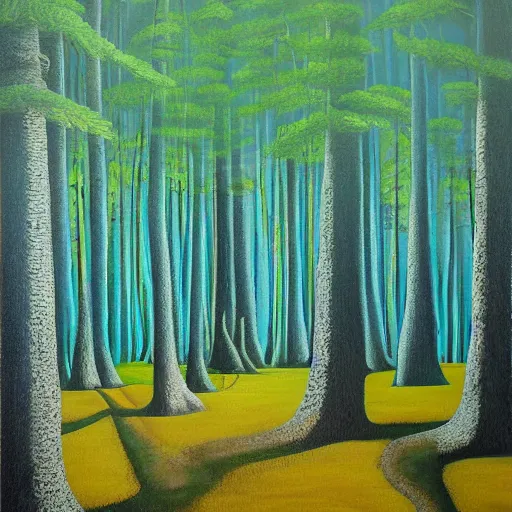 Prompt: surreal painting from a forest