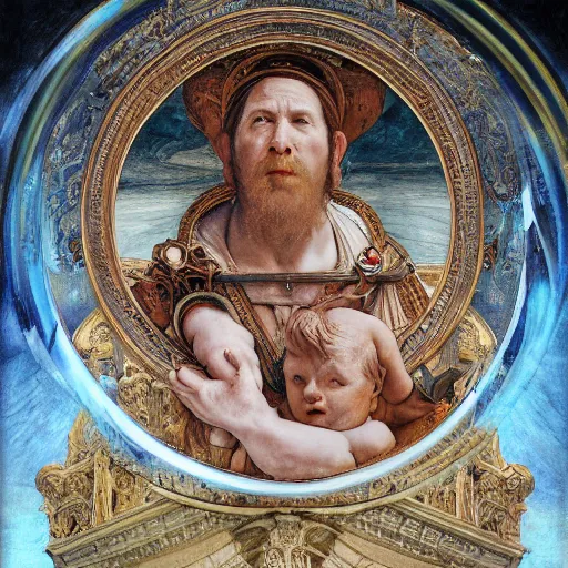 Image similar to disasterpiece holy levy taxation experience disciples holy estrangement, by Edgar Maxence and Ross Tran and Michael Whelan and Da Vinci and Caravaggio and J.M.W Turner and Brueghel metal watercolor intricate line drawings, sacred covenant, mixed techniques, detailed and detailed intricate face, 4k resolution