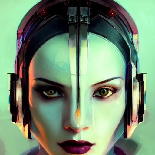 Prompt: avatar portrait of a cyberpunk art deco girl with a vectot grid of light falling on her face, sci-fi, intricate lighting, elegant noir, highly detailed, digital painting, studio portrait, artstation, sharp focus, photo by artgerm and greg rutkowski and Charlie Bowater, subsurface scattering