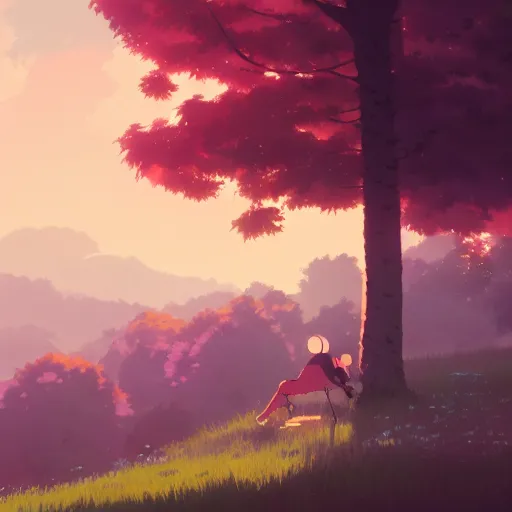 Image similar to season of mists and mellow fruitfulness, detailed, cory loftis, james gilleard, atey ghailan, makoto shinkai, goro fujita, studio ghibli, rim light, exquisite lighting, clear focus, very coherent, plain background