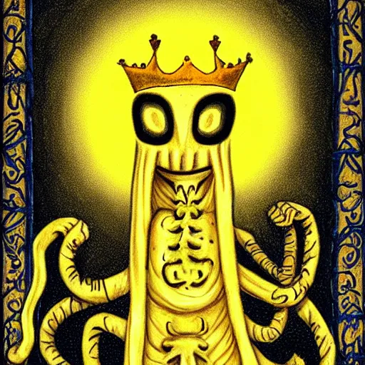 Image similar to hastur! the king in yellow!!, inspired by pablo picaso