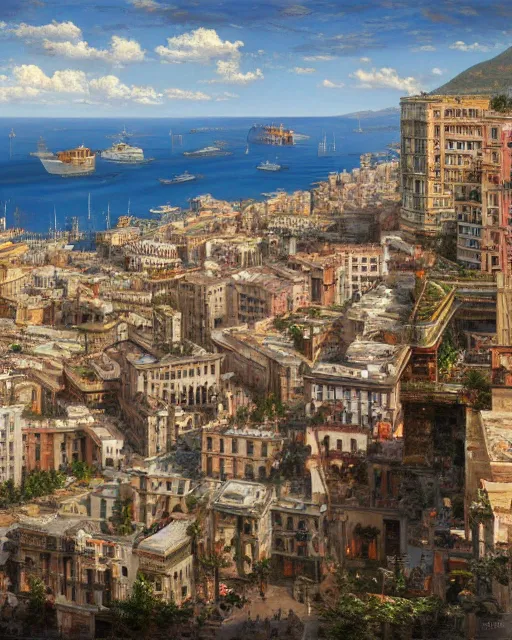 Image similar to naples by frank franzetta, 4 k, hyper detailed