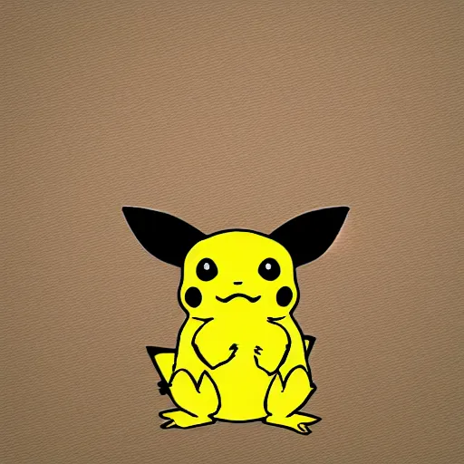 Prompt: a plywood pikachu