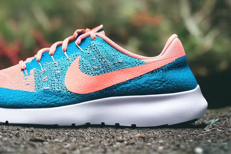 Prompt: nike sneaker made from coral reef