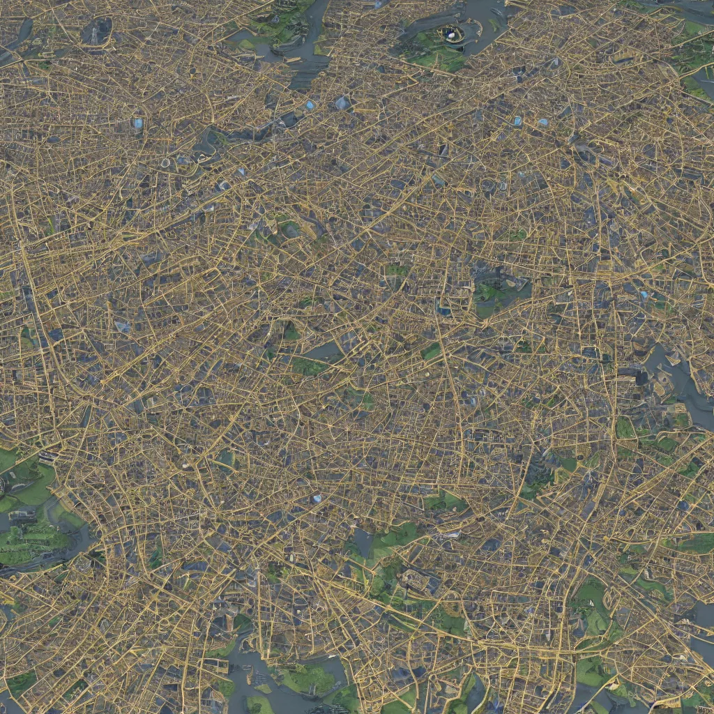 Prompt: A map of paris in Civilization 5, video game, highly detailed, intricate, 8k render, by Greg Rutkowski
