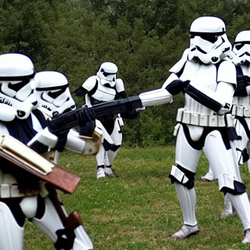 Image similar to roman soldiers in battle with stormtroopers