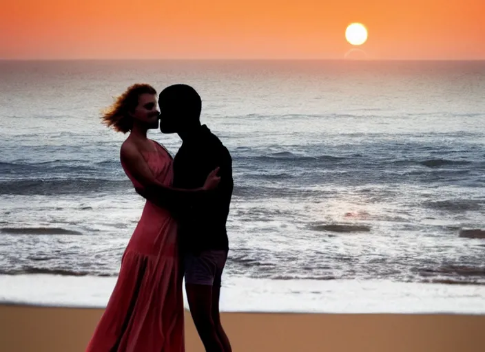 sunset engagement picture | Foto, Fotos románticas en la playa, Poses de  fotografía novios