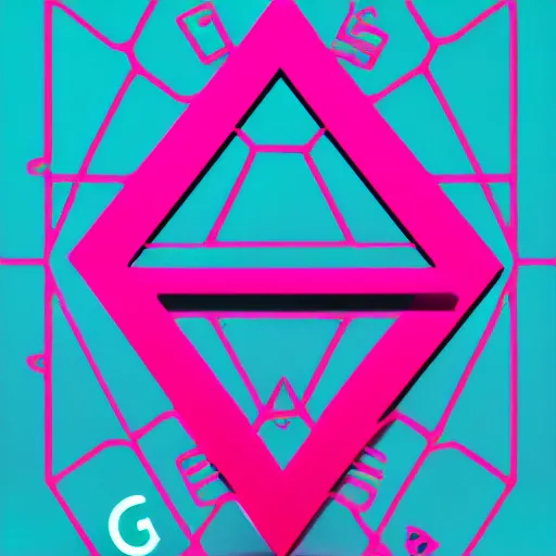 Prompt: logo letter G in gear teal and magenta, artstation, stylized, geometric