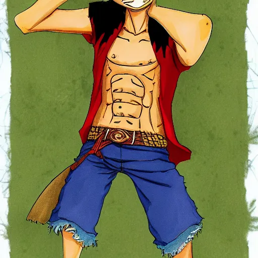 Prompt: luffy as pineapple