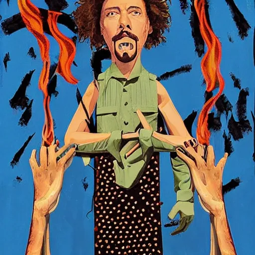 Prompt: you can count on me when it's down to the wire, i'm the sound of sirens to your house on fire, art by danny mcbride. i'll provide the courage that you require, to take that leap of faith