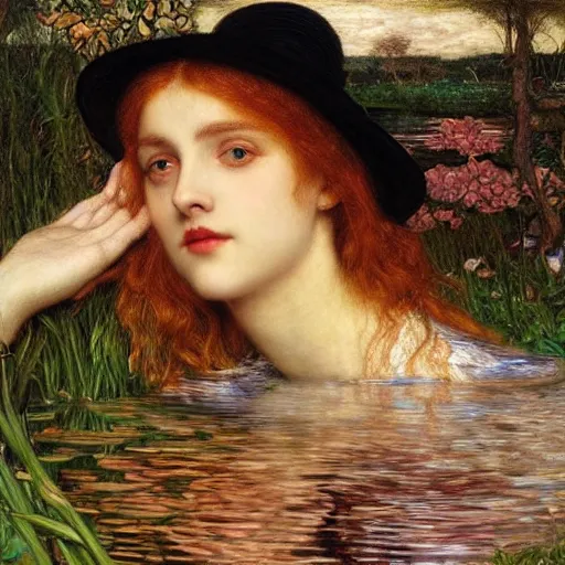 Prompt: breathtaking masterpiece of art, ophelia by william holman hunt, 8 k