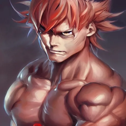 Image similar to anime portrait of goblins as a muscular anime boy by stanley artgerm lau, wlop, rossdraws, james jean, andrei riabovitchev, marc simonetti, and sakimichan, trending on artstation