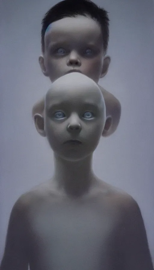 Image similar to techno artwork, by gottfried helnwein