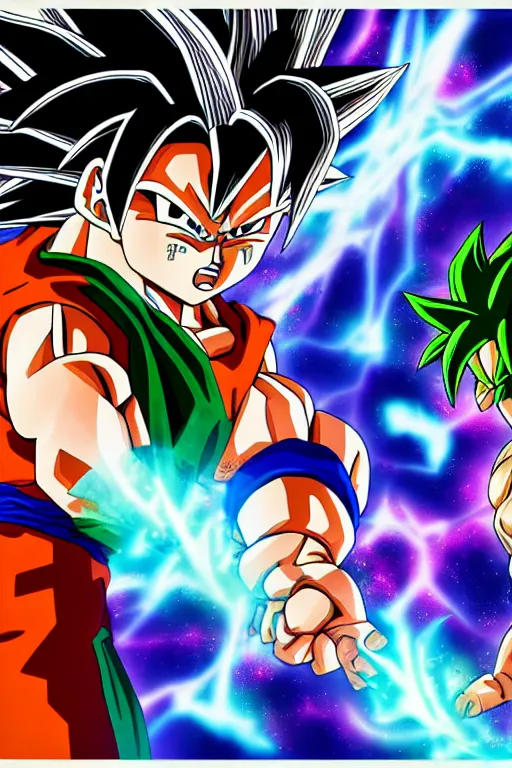 Prompt: goku vs broly, ultra detailed, digital art, 8 k, characters, realistic, hyperrealistic