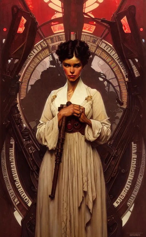 Image similar to karl marx gorgeous lighting by weta studio, mucha, bautista and norman rockwell and greg rutkowski and tom bagshaw and james gurney and lucasfilm