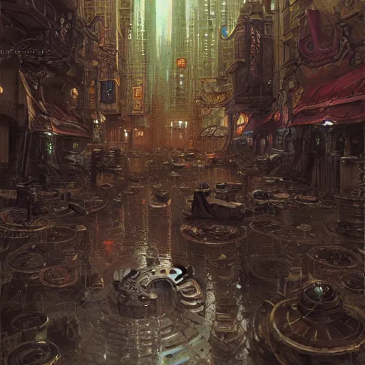 Image similar to The Eldritch City, art by Donato Giancola, Craig Mullins, digital art, trending on artstation