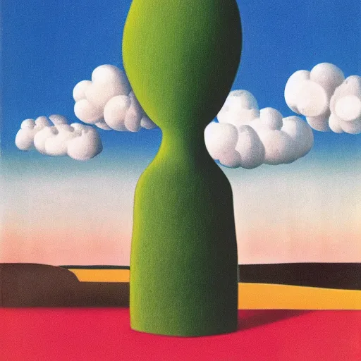 Image similar to The only colab between Tarsila do Amaral and Rene Magritte