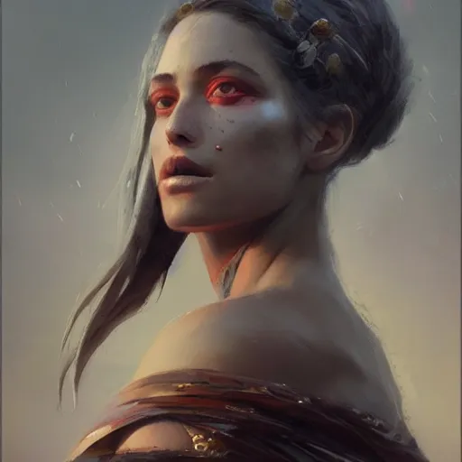 Image similar to a beautiful portrait of a goddess by greg rutkowski and raymond swanland, trending on artstation, ultra realistic digital art