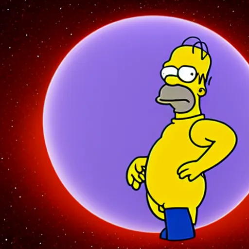 Image similar to Homer Simpson in the Moon